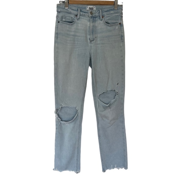 PAIGE JEANS Hoxton Slim Crop Raw Hem in‎ Sunkissed - Picture 3 of 9